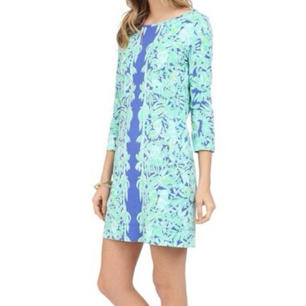 Lilly Pulitzer Blue and Green Mini Dress